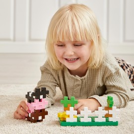 PLUS PLUS Building Blocks Toy - Farm Activity Set with 40 Large Durable Pieces and Baseplate - Kids Construction Toys, Creative Learning Resources and STEM Play - Toys For 1 Year Old Boys and Girls