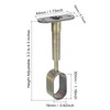 sourcing map 4 Pcs Oval Closet Shelf Bracket Rail, Wardrobe