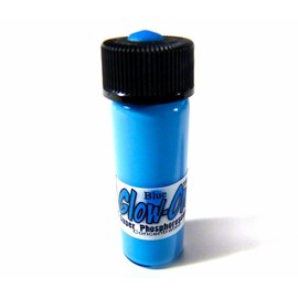 Glow-On Blue Color and Soft Blue Glow, Gun Night Sights Paint. Medium 4.6 ml. vial. Concentrated, Bright, Long Lasting Luminescence.