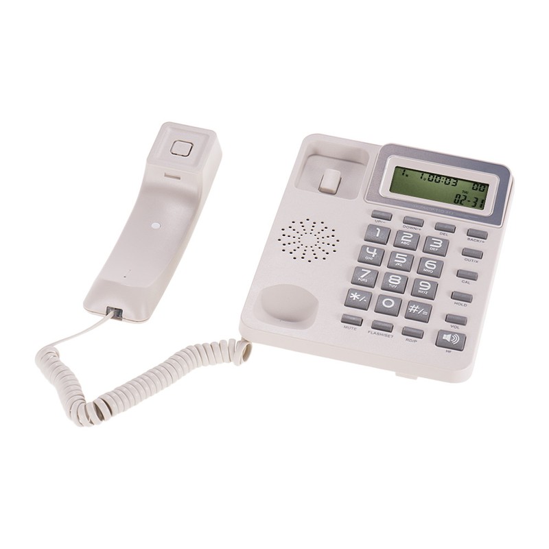 Desktop Corded Landline Phone Fixed Telephone with LCD Display Mute/