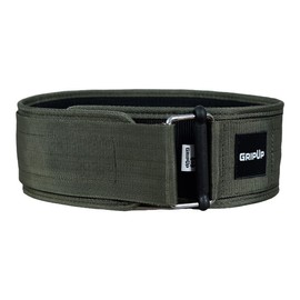 GripUp Weight lifting Belt AUTO LOCK 4” Premium Gym Belt Adjustable Buckle Olympic Cross Training Back Support Men & Women Fitness Powerlifting Bodybuilding Weightlifting Deadlift (Green, XL)