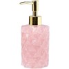 Decorative Crystal Soap Dispenser, Natural Stone Design, Gold Pump, Bathroom