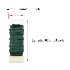 HAHIYO 22Gauge Green 1Rolls Total 38yards(115feet) Metal Floral Wire Flexible Paddle Wire Florist Wire Garden Wire for Crafts Christmas Wreaths Tree Flower Arrangement Bouquet Wrapping Wedding DIY