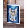 Caroline's Treasures White German Shepherd My Angel Greeting Cards Pack