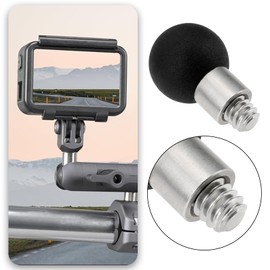 Briny River 17mm Ball Adapter 1/4"-20 Thread Ball Mount Base Adapter for Mobile Phones Compatible with Garmin GPS Mount and 17mm Double Base Arm Compatible with RAM Mounts