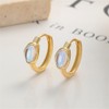 IMINI Small Moonstone Hoop Earrings for Women Girls 925 Sterling