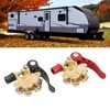 2PCS Car Battery Terminal 4 Way Positive Negative Copper Quick