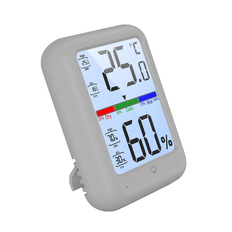 High Precision Digital Thermometer/Hygrometer, For Indoor Use, Large Screen LCD