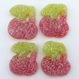 Beulah's Sour Sanded Twin Cherries, 2.2 Pound Package, 70 Pieces of Candy