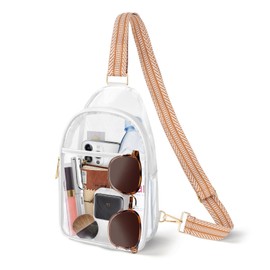 Aodotx Clear Bag for Stadium Events, Clear Crossbody Bags for Women Men with Adjustable Strap for Sport Concert
