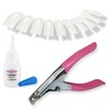 500 Classic Square Premium Professional Nail Tips, Transparent, in 10 different sizes,