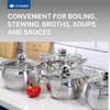 Daniks Classic 11-Piece Stainless Steel Cookware Set with Glass Lids,