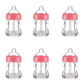 6 Pieces Empty Lip Gloss Tubes Reusable Lip Gloss Containers Milk Bottle Shaped Lips Gloss Tube 7 ml Empty Refillable Lips Gloss Bottles DIY Cosmetics Lipstick Containers, Pink