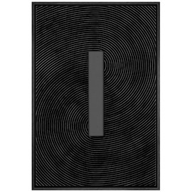 SIGNWIN Framed Canvas Print Wall Art Geometric Gray Black Color Field Collage Abstract Shapes Illustrations Minimalism Contemporary Nordic Decorative for Living Room, Bedroom, Office - 16"x24" Black