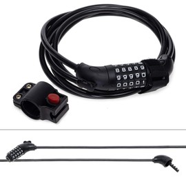 qeedo Bike Trailer Lock Bicycle Trailer Cable Lock [2.5 m x 8 mm] Bicycle Lock