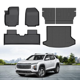 Hutisya-Floor Mats & Cargo Liner Set Fit for Chevrolet Chevy Equinox 2025-2026 (Not EV) & GMC Terrain All Weather Protection Anti-Slip & Durable TPE Full Set Liners Automotive Accessories