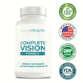 PureHealth Research Complete Vision - Eye Support Supplement Lutein, Vitamin C
