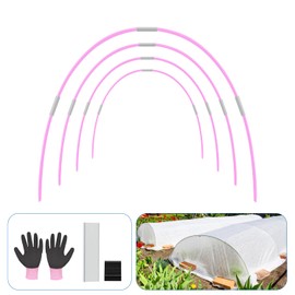 Garden Hoops 60pcs, Sunwuk Greenhouse Hoops for 1-3.5ft Wide Raised Bed, 15 Sets of 5.6ft Long Super Bendable Fiberglass Support Hoops Frame, Mini Greenhouse Flat for Row Cover (S Size)