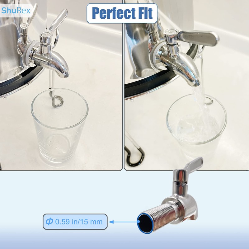 Replacement Stainless Steel Spigot for Berkey Big, Travel, Royal Gravity-fed