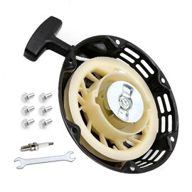 Arranque de retroceso para Coleman BT200X 196cc 5.5HP 6.5HP Trail CT200U-EX Motovox MBX20 para Baja MB200 para Predator 212cc Mini motor Hammerhead 80T TrailMaster Go Kart (negro)