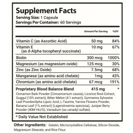 GlucoBio 5-Pack Gluco Bio Capsules, GlucoBio Blood Health Dietary Supplement 300 Capsules