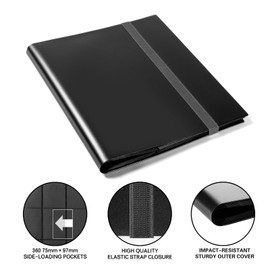 Card Binder, 9 Pocket Trading Card Album Folder, 360 Card Capacity Sports Card Binder, Premium Card Binders Compatible with MTG, TCG, Baseball Cards
