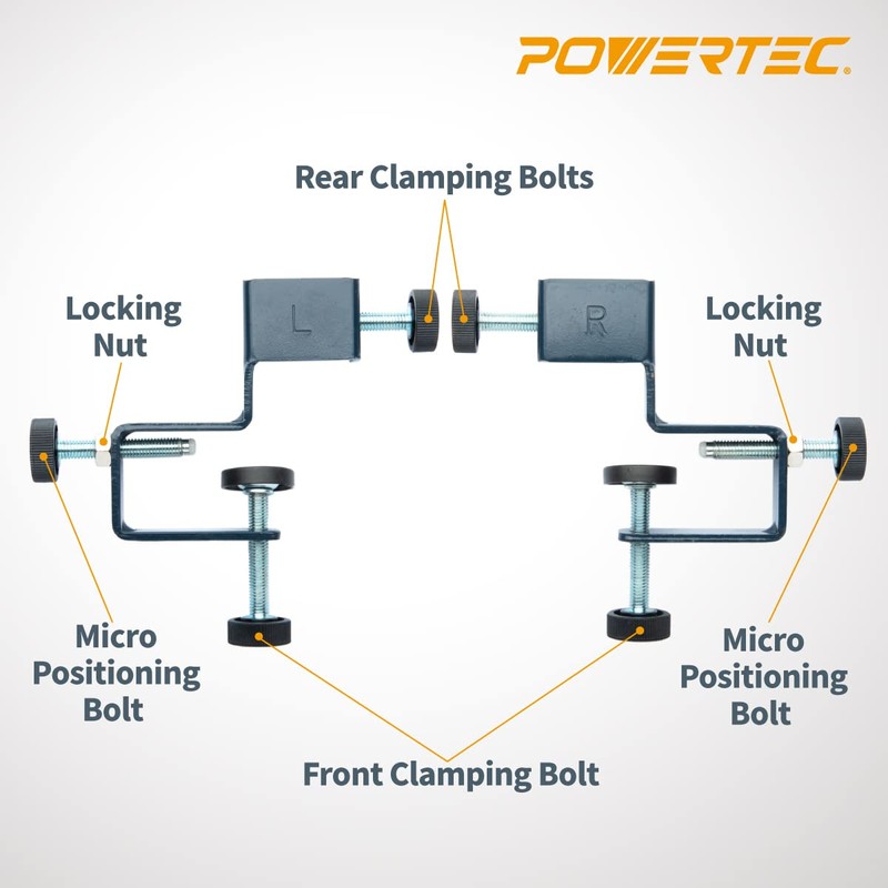 POWERTEC 72223 Cabinet Hardware Jig w/Drawer Front Installation Clamps Kit,