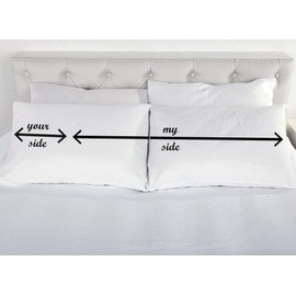 60 Second Makeover Limited My Side Your Side Novelty Pillowcase Pair of Pillowcases Pillow Case Gift Romantic Bedding Present Valentines