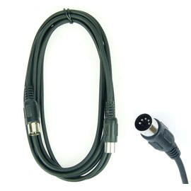 Paccs 1 x 3 m Midi Cable, 5-Pin Black, DIN Midi Cable 5-Pin