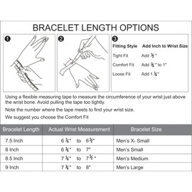 LeCalla Solid 925 Sterling Silver Men's Box Chain ID Bracelet | Classic Italian Round Box Chain ID Bracelet for Men | Men's Silver Jewelry Bracelet, (7.5, 8, 8.5, 9 Inches) Made in Italy