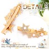 Formery Star Hair Clips Gold Rhinestone Moon Hair Pins Pearl