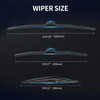 Front and Rear Windshield Wiper Blades, 3 Pcs Front and