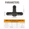 YACSEJAO 3 Pin Outdoor Junction Box 2/3/4 Way IP68 Waterproof