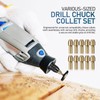 15PCS 4486 Multi Chuck Collet Set Compatible with Dremel, Keyless
