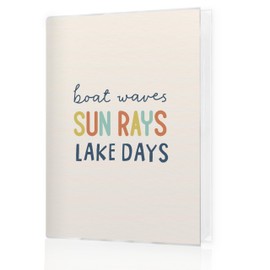 HUKINE Lake Photo Album 4x6, Bost Waves Sun Rays Lake Days Small Photo Album Memory Book Keepsake with 18 Pockets Hold 36 Pictures for Family Baby Graduation Wedding Anniversary Travel Vacation