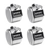 4 Metal Hand Tally Counters Clicker Set, Universal Mechanical Palm
