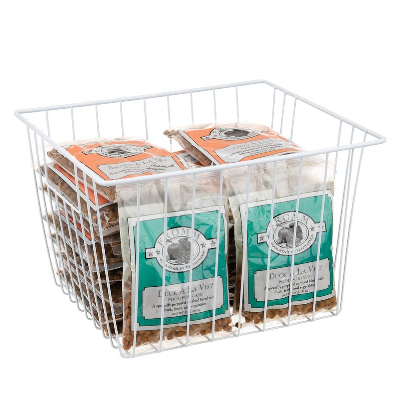 Y.Z.Bros Freezer Organizer Bin, Kitchen Metal Wire Storage Basket, Pantry