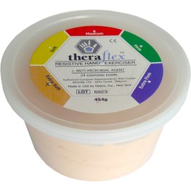Theraflex Therapy Clay 454 g | Extra Soft | Beige | Therapy Clay | Hand Exercise Clay
