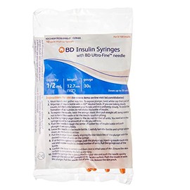 Becton Dickinson SYRINGE 0.5 ML 30 G X 1/2" (12.7 MM) BD UF (Box, 10 Bag)