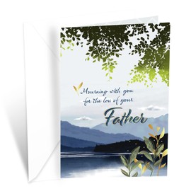Prime Greetings Sympathy Card Loss of Dad (Father), Made in America, Eco-Friendly, Thick Card Stock with Premium Envelope 5in x 7.75in, Packaged in Protective Mailer