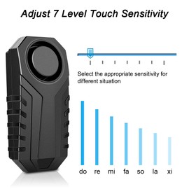 ONVIAN 2-Pack Upgraded Motion Sensor Alarm Wireless Anti-Theft Motorcycle Bike Alarm Waterproof Bicycle Security Alarm Vibration Sensor - 113dB Loud