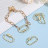 HJZHII 20 Pcs Screw Carabiner Lock Charms Gold Necklace Clip