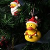 Yellow Duck Christmas Ornaments, Santa, Reindeer and Scrooge Hanging Ducks,