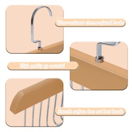 Bra Hanger - Belt Hanger Tank Top Hanger 8 Hooks Capacity Plastic Space Saving Hanger Closet Organizers and Storage for Hat, Bra, Scarf Ties, Wood Tones (2 Pack)