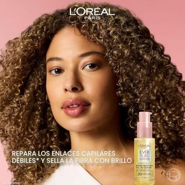 L'Oreal Paris Bond Repair Aceite en Suero para Cabello Dañado y Tratado con Color, Protector Térmico, Fortalece Enlaces Débiles, Brillo Intenso y Cont