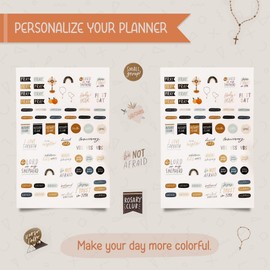 Blessed is She - Liturgical Catholic Planner Stickers | 330 Pcs of Motivational Stickers and Inspirational Stickers | Enjoy Journaling with Bible Stickers for Men, Women, Kids & Adults