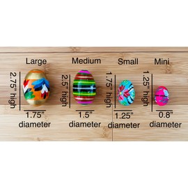 Pysanky (Pisanki) Polish Handpainted Wooden Easter Eggs - Bakers Dozen 13 Mini Eggs