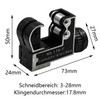 2 x 3-28 mm mini pipe cutter, pipe cutter, copper