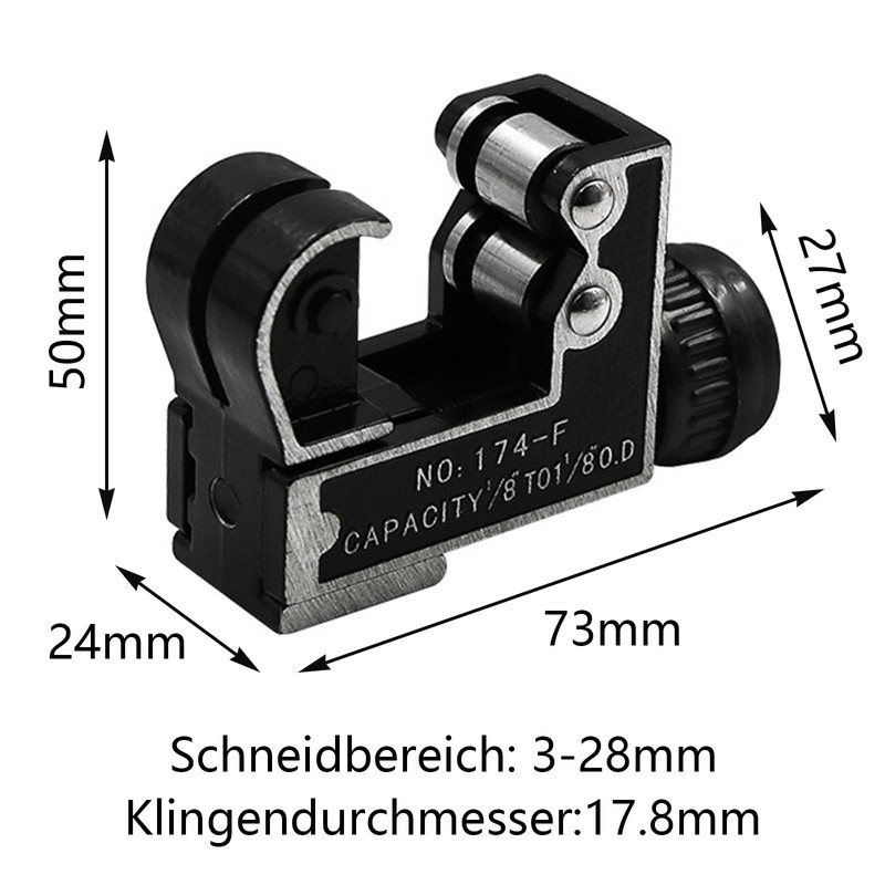2 x 3-28 mm mini pipe cutter, pipe cutter, copper