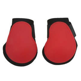 2pcs Horse Tendon Boots PU Shell Horse Support Boots for Equestrian Performance Competition TrainingRed Hind Legs XL